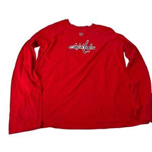 Washington Capitals Hockey Long Sleeve Red Women's T-Shirt Ovechkin Size Medium